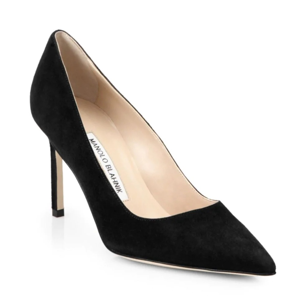 Manolo Blahnik BB90 Pump - Black Suede - 35.5